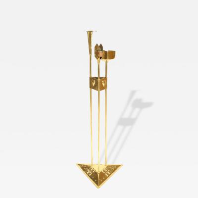 American Arts Crafts Brass Smoking Stand