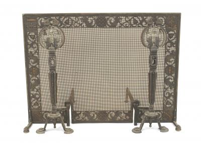 American Arts and Crafts Fireplace Andirons