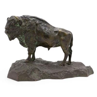 American Bronze Buffalo Figure
