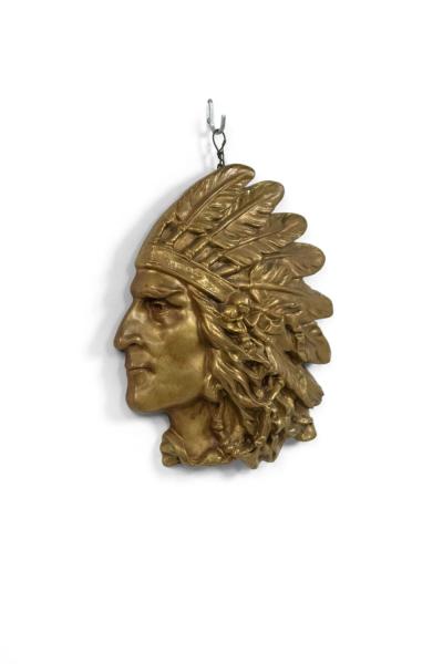 American Bronze Indian Head Wall Plaque