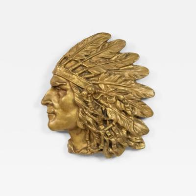 American Bronze Indian Head Wall Plaque