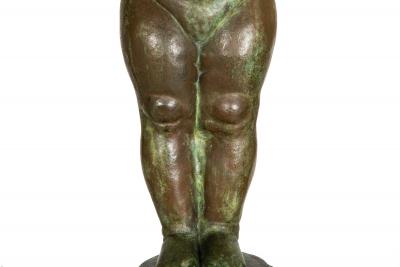 American Bronze Sculpture Fountain Baby Duck Edith Barretto Parsons 41 H