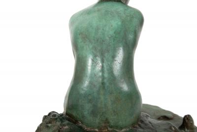American Bronze Sculpture Fountain Undine 1914 by Edward Berge