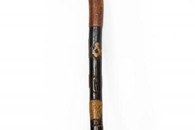 American Carved Folk Art Masonic Walking Stick Cane