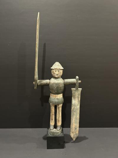 American Carved and Painted whirligig soldier 