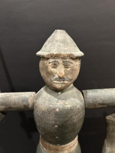 American Carved and Painted whirligig soldier 