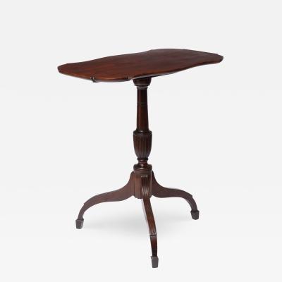 American Cherry Mahogany Spider Leg Tilt Top Candle Stand by John Meads 1810