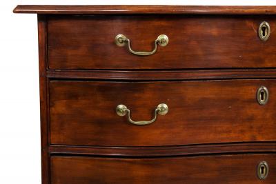 American Chippendale Birchwood Serpentine Chest of Drawers circa 1770