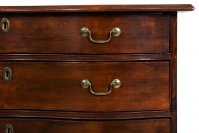 American Chippendale Birchwood Serpentine Chest of Drawers circa 1770