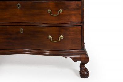 American Chippendale Birchwood Serpentine Chest of Drawers circa 1770