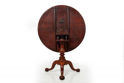 American Chippendale Carved Tilt Top Ball and Claw Tea Table ca 1770