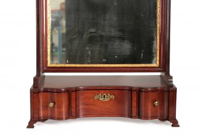 American Chippendale Mahogany Shaving Mirror circa 1790