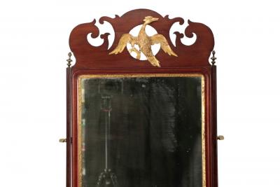 American Chippendale Mahogany Shaving Mirror circa 1790