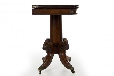 American Classical Birch Card Table circa 1830 50