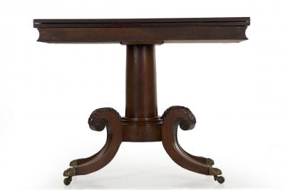American Classical Birch Card Table circa 1830 50