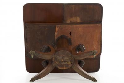 American Classical Birch Card Table circa 1830 50