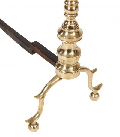 American Classical Brass Andirons