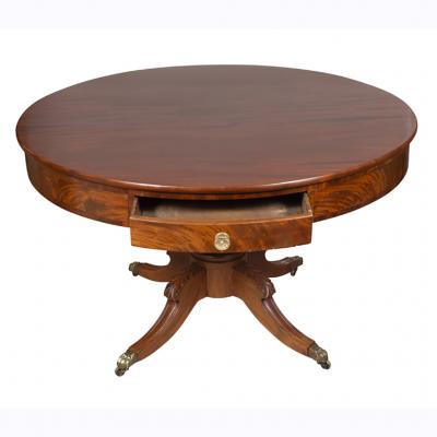 American Classical Mahogany Drum Table