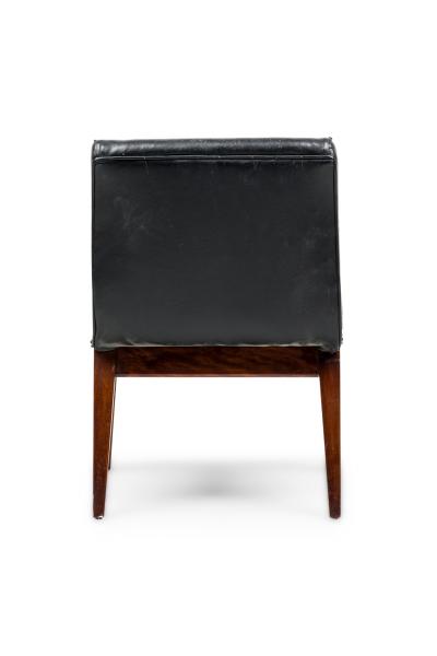 American Conetemporary Sabored Leg Black Slipper Chair