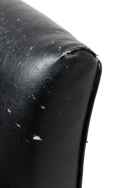 American Conetemporary Sabored Leg Black Slipper Chair