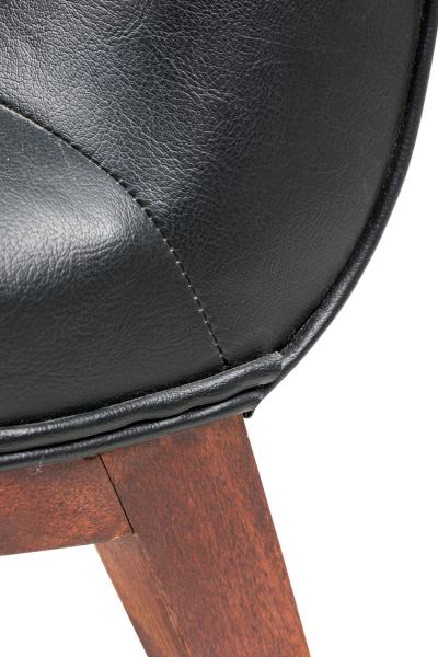 American Conetemporary Sabored Leg Black Slipper Chair