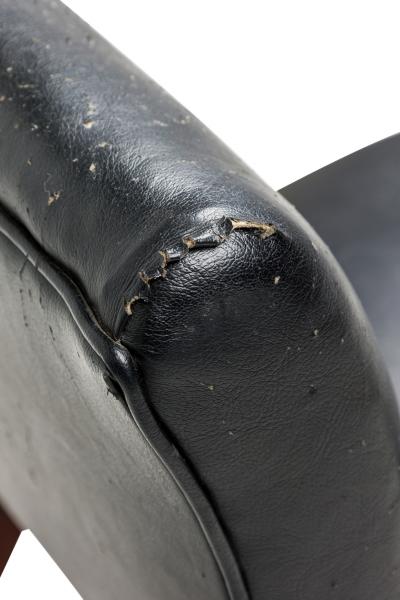 American Conetemporary Sabored Leg Black Slipper Chair