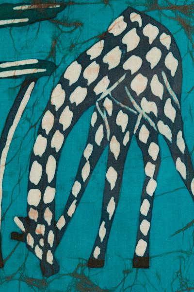 American Contemporary Abstract Painting of a Black and White Polka Dot Giraffe