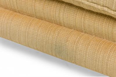 American Contemporary Beige FabricBronze Leg Lounge Armchair