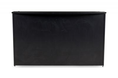 American Contemporary Black Laminate Suspended Twin Pedestal Reception Desk