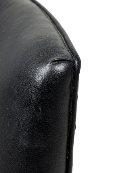 American Contemporary Black Leather Side Chair