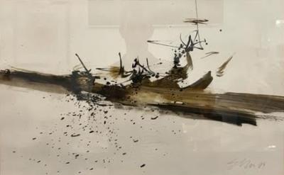 American Contemporary Ed Eller watercolor goauche on Painting