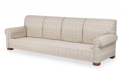 American Contemporary Four Seat Sofa With Rolled Arms