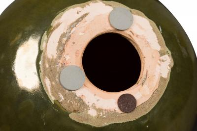 American Contemporary Green Ceramic Sphere