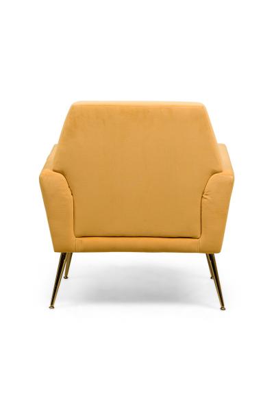 American Contemporary Mustard Yellow Velvet Chairs