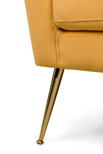 American Contemporary Mustard Yellow Velvet Chairs