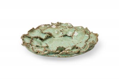 American Contemporary Stoneware Foliated Plate