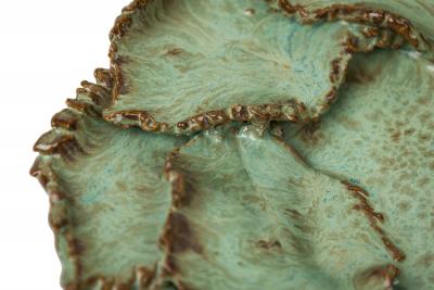 American Contemporary Stoneware Foliated Plate