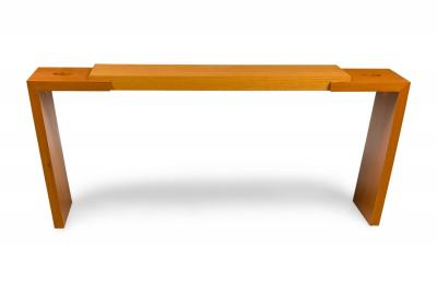 American Contemporary Walnut and Bleached Mahogany Console