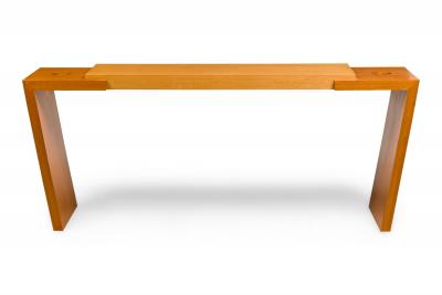 American Contemporary Walnut and Bleached Mahogany Console