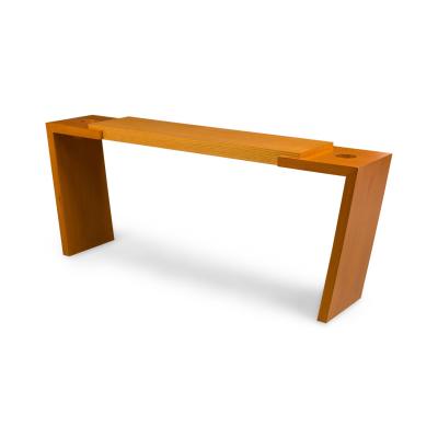 American Contemporary Walnut and Bleached Mahogany Console