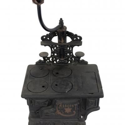 American Country Black Iron Stove Table Lamp