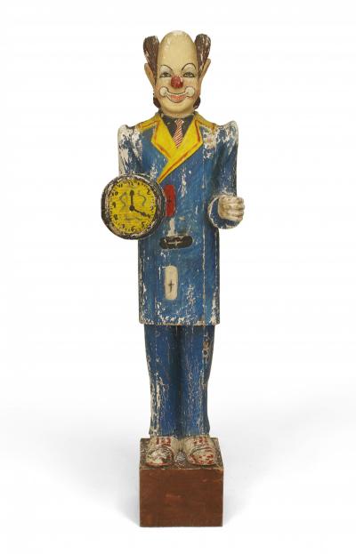 American Country Carved Wooden Clown