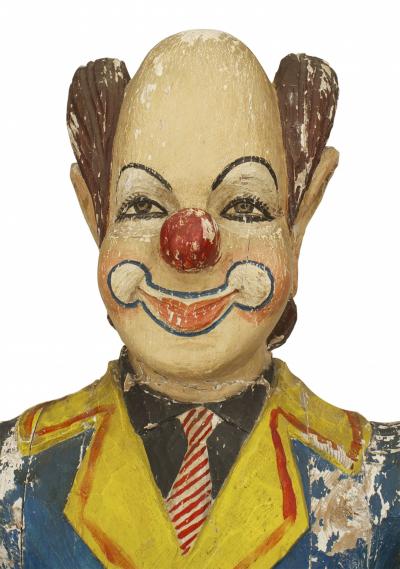 American Country Carved Wooden Clown