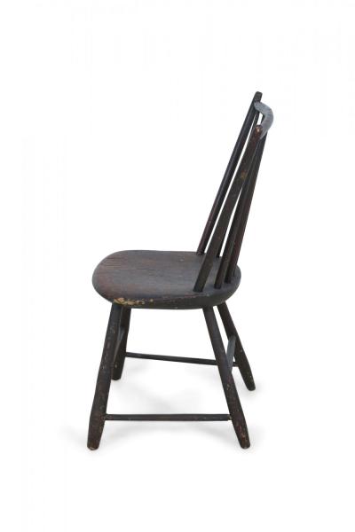 American Country Child Sized Dark Brown Painted Windsor Chair
