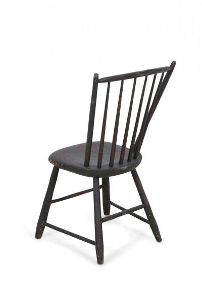 American Country Child Sized Dark Brown Painted Windsor Chair