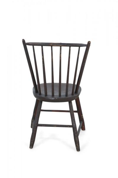 American Country Child Sized Dark Brown Painted Windsor Chair