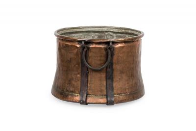 American Country Large Copper Firewood Bucket