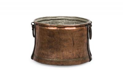 American Country Large Copper Firewood Bucket