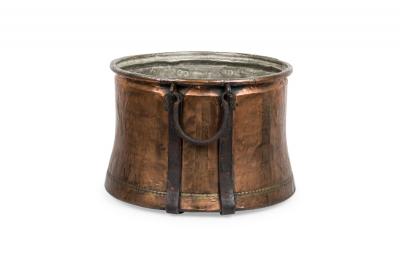 American Country Large Copper Firewood Bucket