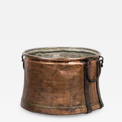 American Country Large Copper Firewood Bucket